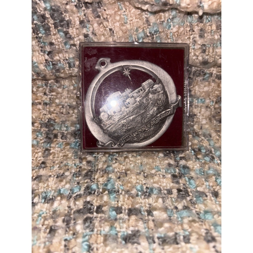 Concordia Publishing House 1988 Pewter Bethlehem Christmas Ornament 45-1509